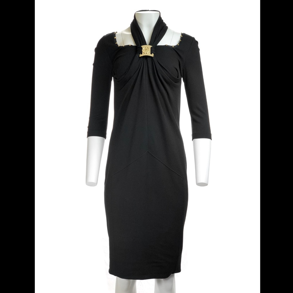 ** Brand New**  Halter neck w/ gold buckle dress